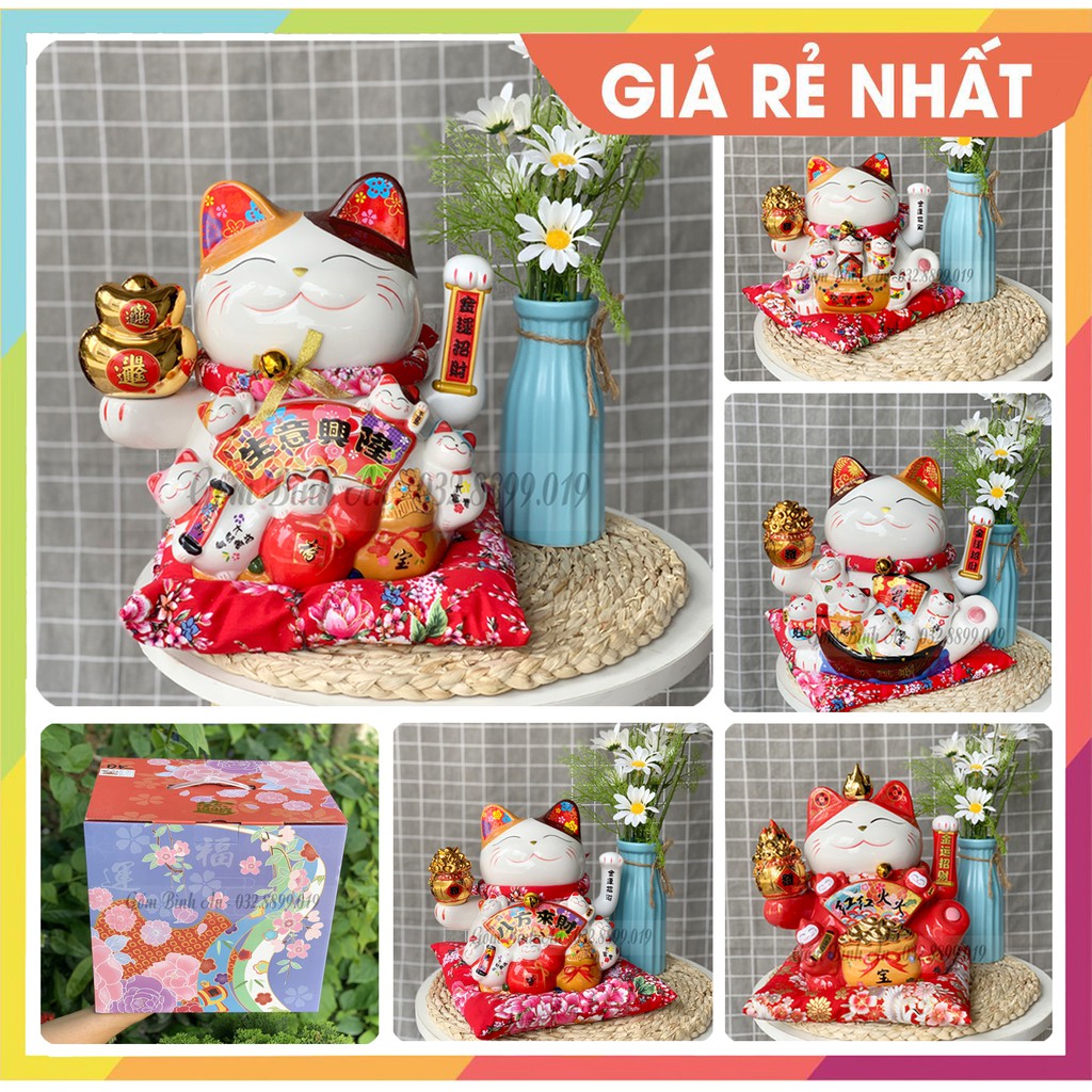 💥GIẢM NGAY 10K 💥Mèo Thần Tài , Mèo may mắn vẫy tay chiêu tài phát lộc Maneki Neko