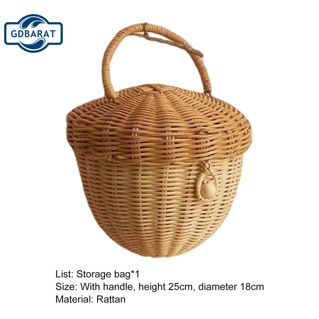 Giỏ đan mây tự nhiên trọng lượng nhẹ dùng làm đạo cụ chụp ảnh