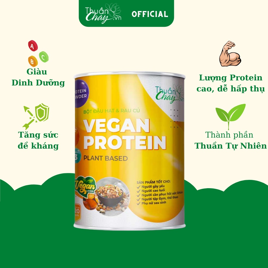 Vegan Protein Thuần Chay Bổ Sung Protein Thực Vật Không Nành 500G