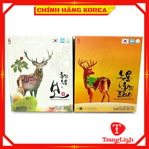 Nước hồng sâm nhung hươu hàn quốc, hộp 30 gói - Nước sâm nhung Plus - tranglinhkorea