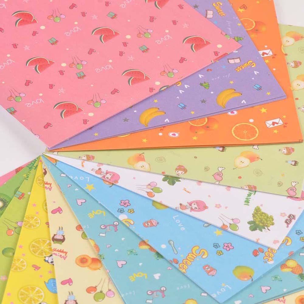CLEOES Giấy Gấp Origami Hình Vuông Họa Tiết Hoa Hoạt Hình Trang Trí Sổ Tay Cho Bé