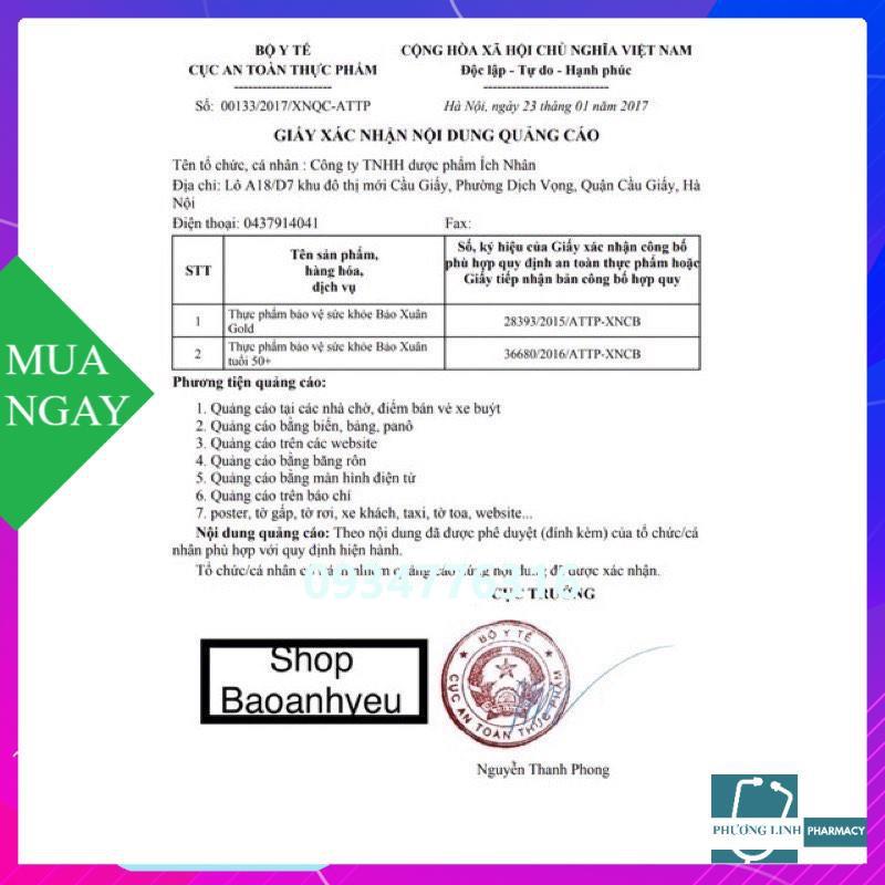 Viên uống bảo xuân tím tuổi 50+ cân bằng nội tiết và gìn giữ nét xuân, hộp 30 viên