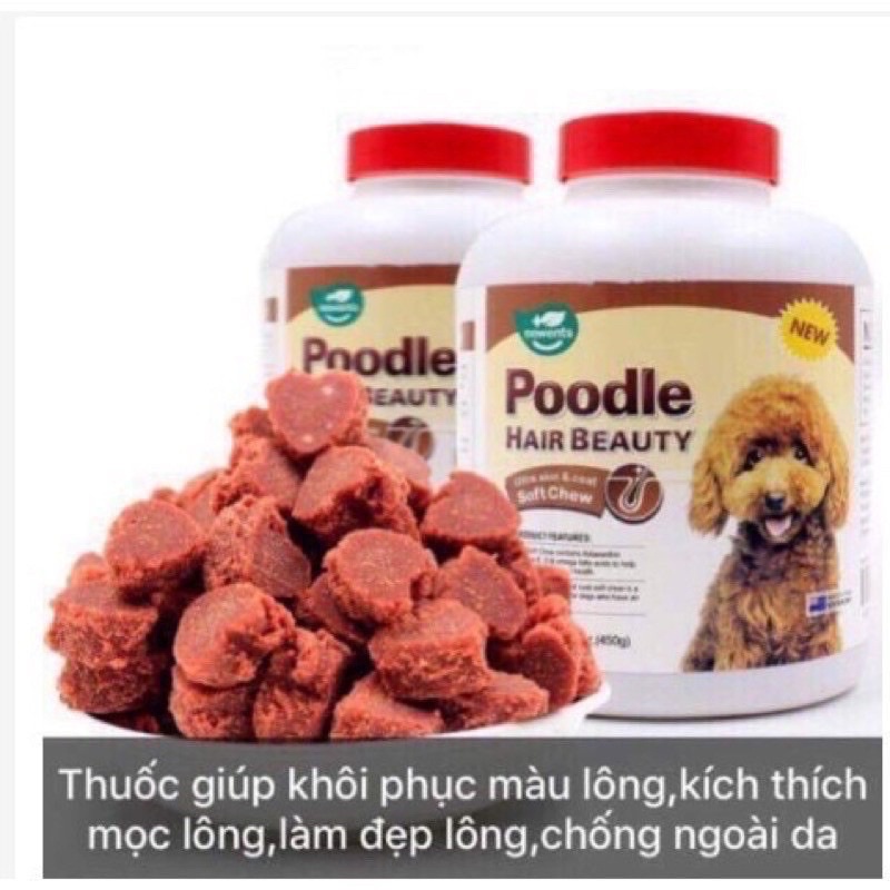 10 viên Dưỡng Lông Chó Poodle - Poodle Hair Beauty Viên Dưỡng Lông - Giữ Màu Lông Cho Poodle