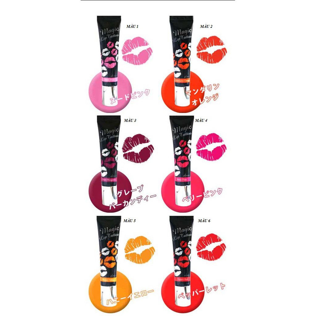 Son xăm Nhật Bản Dermal lip tatoo 13 ml