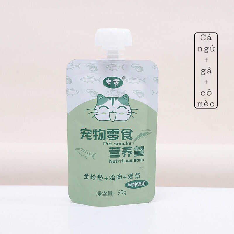 [Mã 155FMCGSALE giảm 7% - tối đa 100K đơn 500K] Súp dinh dưỡng Nutritious cho mèo gói 90g