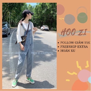 Yếm jean quần form baggy phong cách năng động trẻ tuổi phù hợp học sinh và sinh viên 2021
