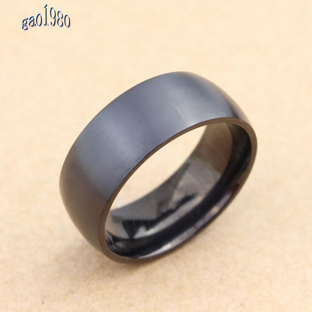 Nhẫn Cưới Chất Liệu Thép Titan Bản Rộng 8mm