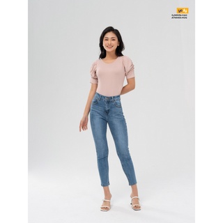 Quần jean nữ YODY Skinny lưng cao tôn dáng, diễu túi dáng ôm co giãn thoải mái QJN5056
