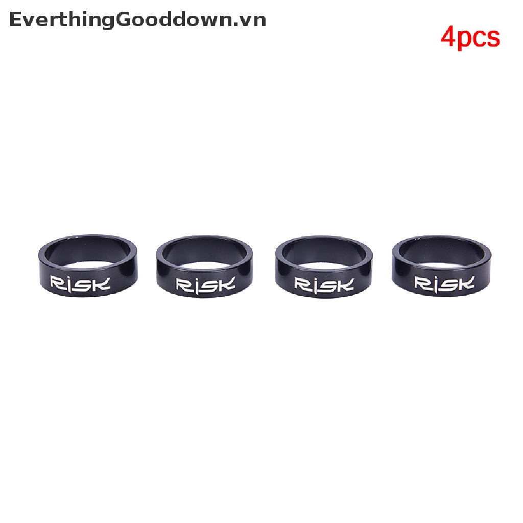 Everthinggooddown Set 4 Vòng Đệm Phuộc Xe Đạp 5 / 10mm Bằng Hợp Kim Nhôm