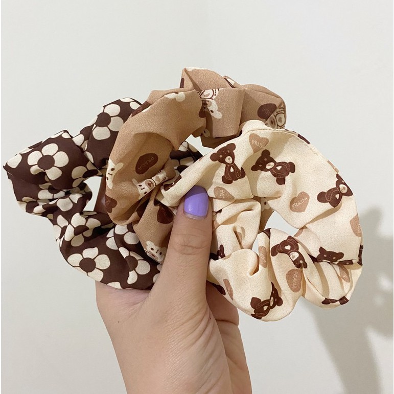 Dây Buộc Tóc - Scrunchies Họa Tiết Vintage PKT01