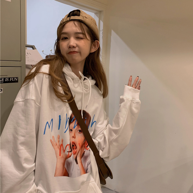 Women's Korean Cute Loose Student Hooded Sweater | BigBuy360 - bigbuy360.vn