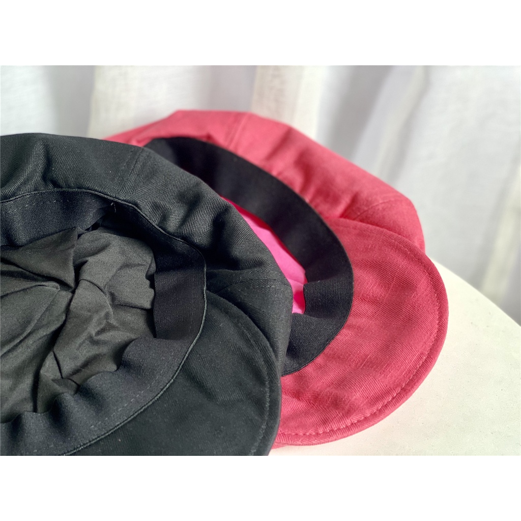 Mũ nồi beret nhỏ nhắn hình chóp rộng màu hoa hồng phong cách Owner's Own xu hướng thời trang Hàn Quốc