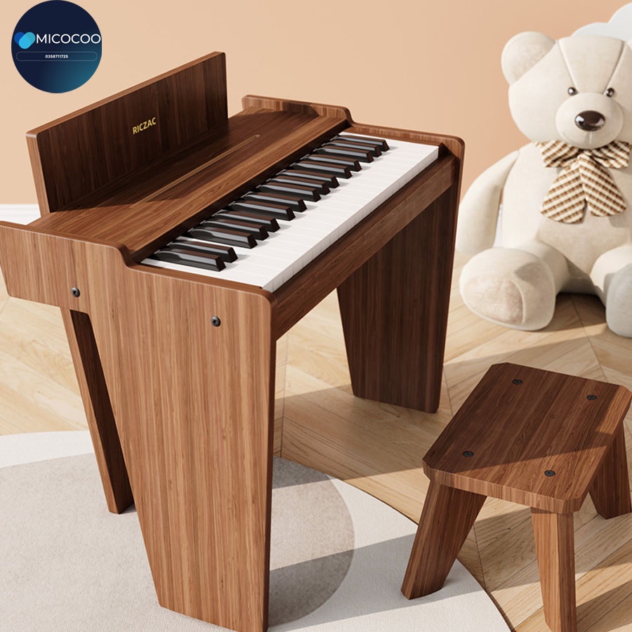Piano điện tử 37 phím chính hãng Ric.zac của Đức, Kèm ghế ngồi cho trẻ