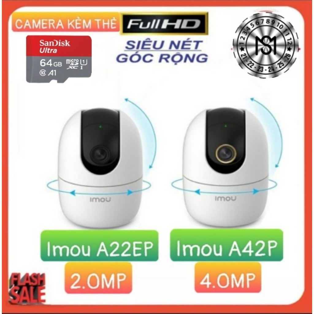 Camera wifi Imou A42P 4.0MP / A22EP 2.0MP hoặc C22EP, đàm thoại 2 chiều, chính hãng fullbox 100%