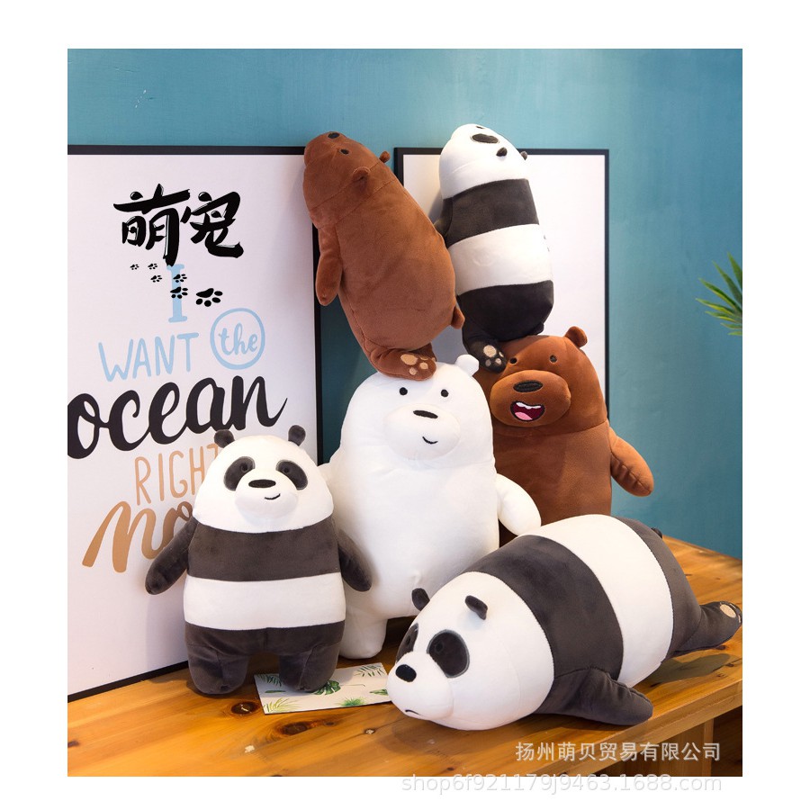 GẤU BÔNG WE BARE BEARS FULL SIZE FULL MẪU (30CM---&gt;100CM)