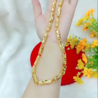 Dây chuyền ống trúc nam cực đẹp mạ vàng 24k mã 080
