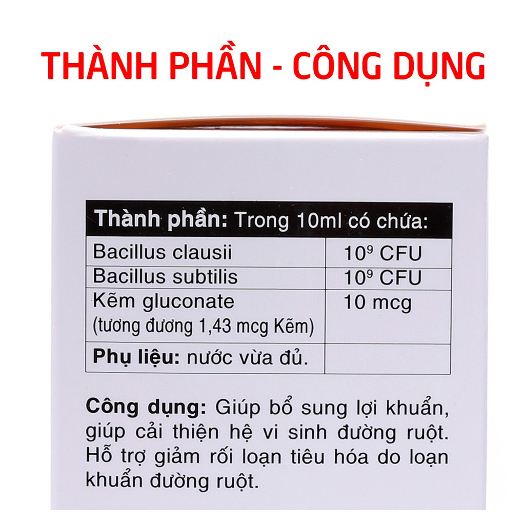 Men vi sinh Enterbacillus Extra giảm rối loạn tiêu hóa cho bé - Hộp 20 ống