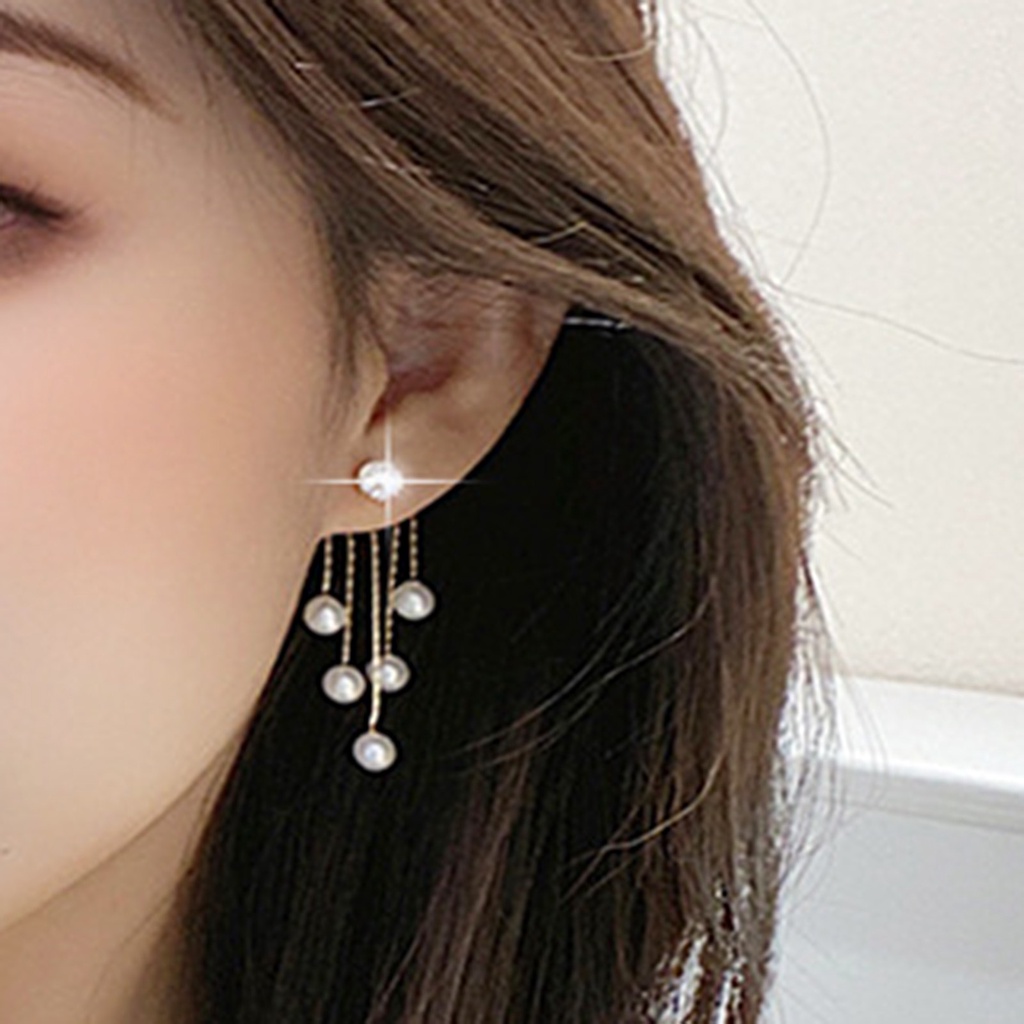 Khuyên Tai Dáng Dài Đính Đá Sang Trọng Cho Nữ