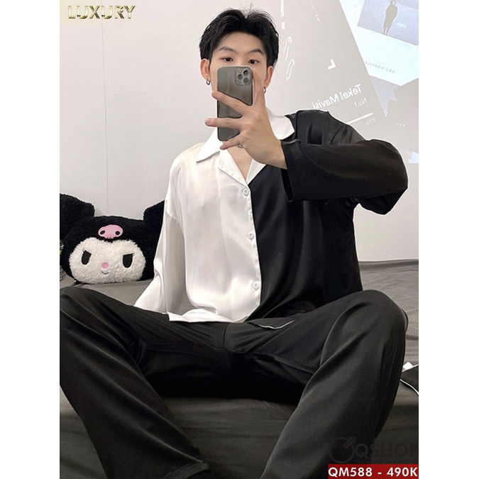 Bộ đồ pijama nam quần dài, tay dài luxury QSHOP QM588