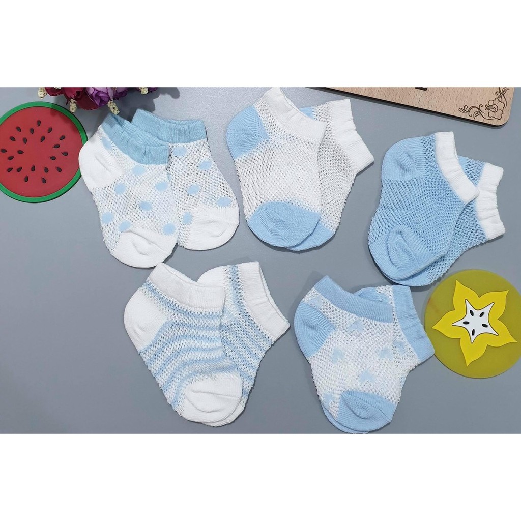 Set 5 Đôi Tất Lưới  AIKO - Tất lưới Cotton mềm mại Bé trai/ Bé Gái