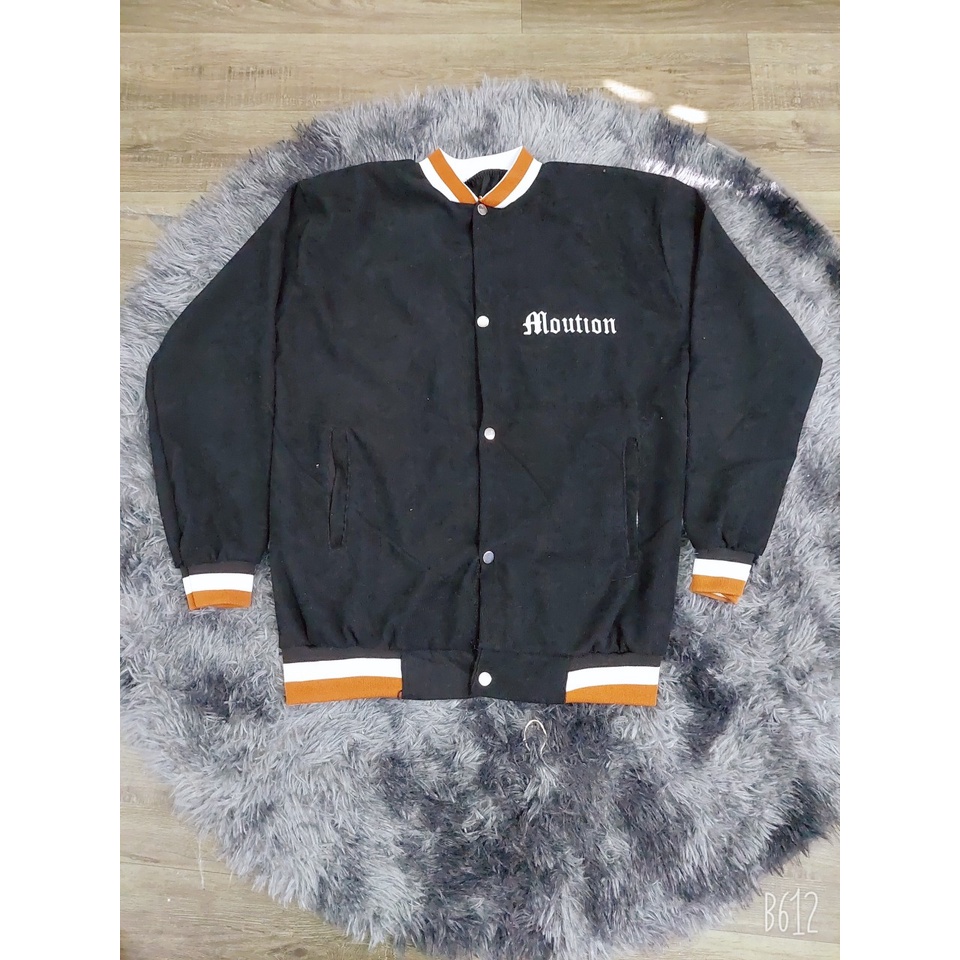 Áo khoác Bomber nhung tăm MOUTION Áo khoác Unisex Hàn Quốc hot trend - CUTE_ZOO