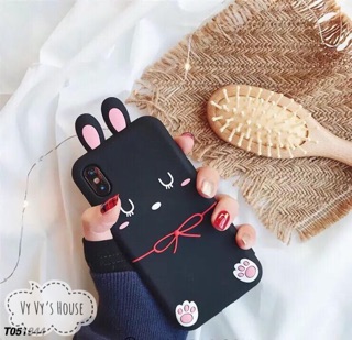 Ốp silicon tai thỏ cute