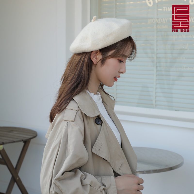 Mũ nồi - nón beret nữ dạ họa tiết caro phong cách Ulzzang Hàn Quốc Re1925 Studio BR06