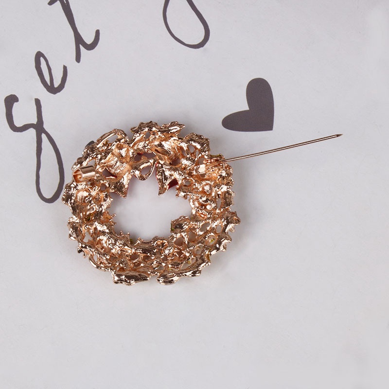 Trâm Cài Áo Hình Nơ Đính Đá Kiểu Giáng Sinh Dễ Thương