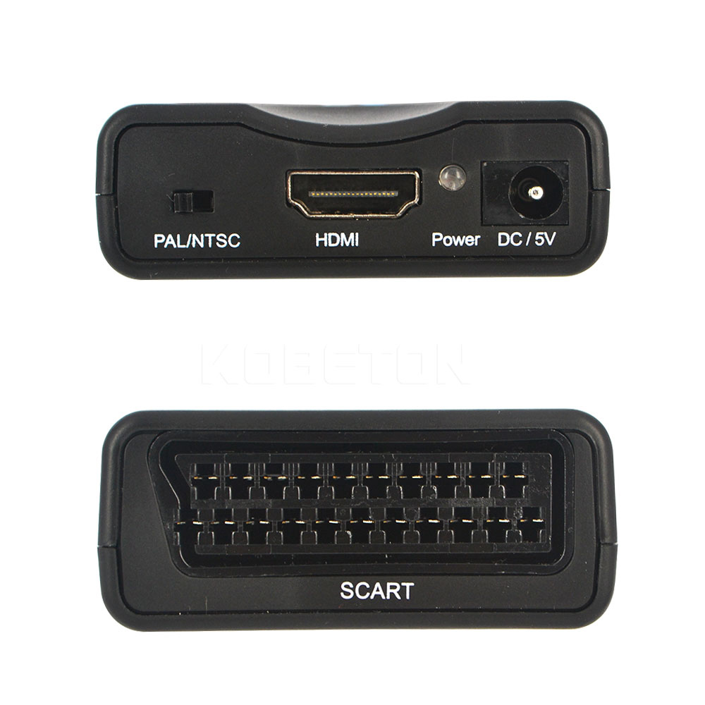 Bộ chuyển đổi âm thanh video 1080P SCART sang HDMI tương thích Bộ thu tín hiệu AV cho HDTV Sky Box STB TV DVD với phích cắm điện EU 