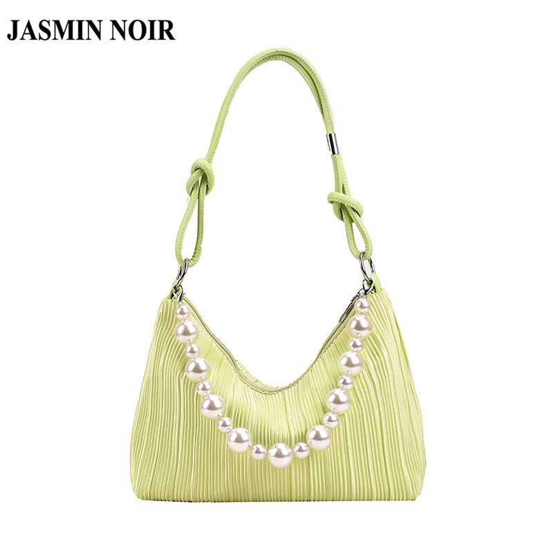 Túi Xách JASMIN NOIR Đeo Chéo Họa Tiết In Đính Ngọc Trai Thời Trang Cho Nữ