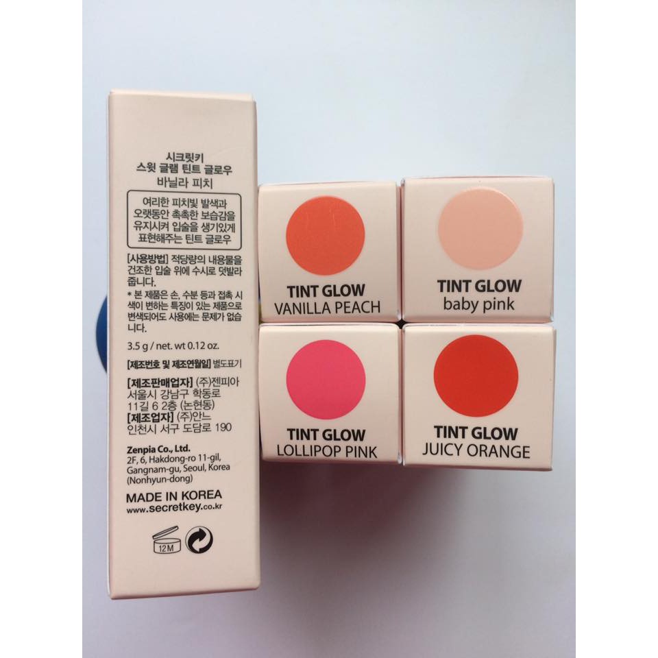 (Mẫu mới SX 2020) Son dưỡng có màu Secret Key Sweet Glam Tint Glow