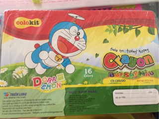 Bút sáp màu Colokit 16 màu Đôremon