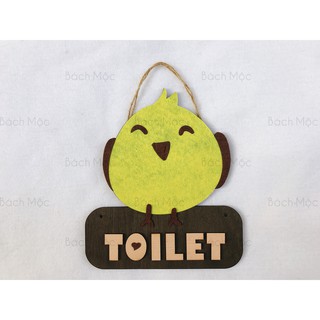 Biển toilet gà con siêu dễ thương