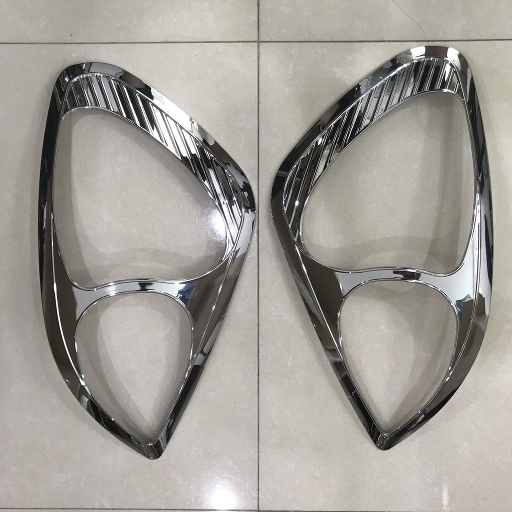 Bộ ốp viền đèn pha mạ crom xe kia Carens 2005 đến 2015 mẫu mới