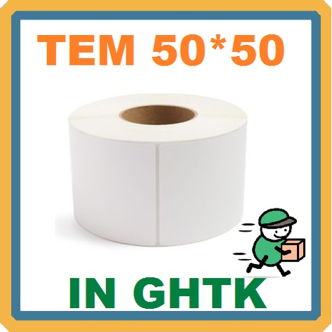 [CÓ VIDEO] Tem GHTK 50x50mm - Decal Nhiệt 5x5cm In Đơn Hàng GHTK  [CUỘN 250 TEM]