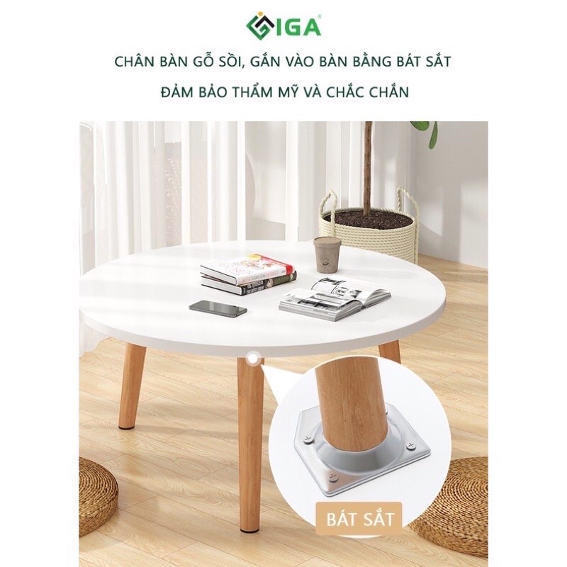 Bàn trà ngồi bệt thương hiệu IGA GP74 và GP77 , bàn Sofa cafe chân gỗ