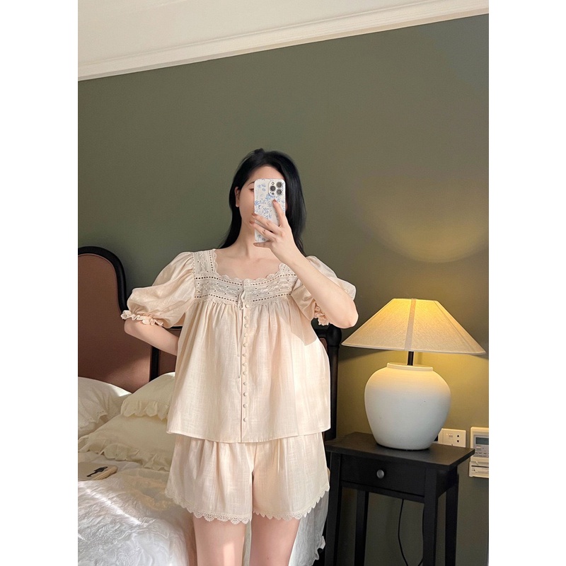 Đồ ngủ đồ bộ đồ mặc nhà pijama Linh Bông- Mã A88