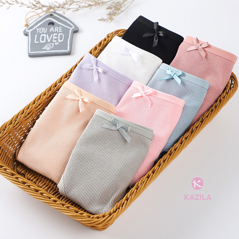 Quần lót nữ cotton cao cấp trơn kẻ sọc, quần lót cotton kháng khuẩn co giãn 4 chiều thoáng khí Kazila QLH79 | BigBuy360 - bigbuy360.vn
