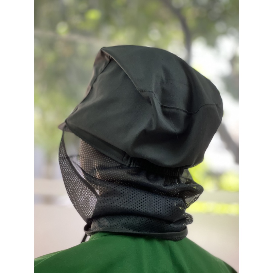Nón Phòng Sạch Có Lưới Dài _ Hình Chụp Thật