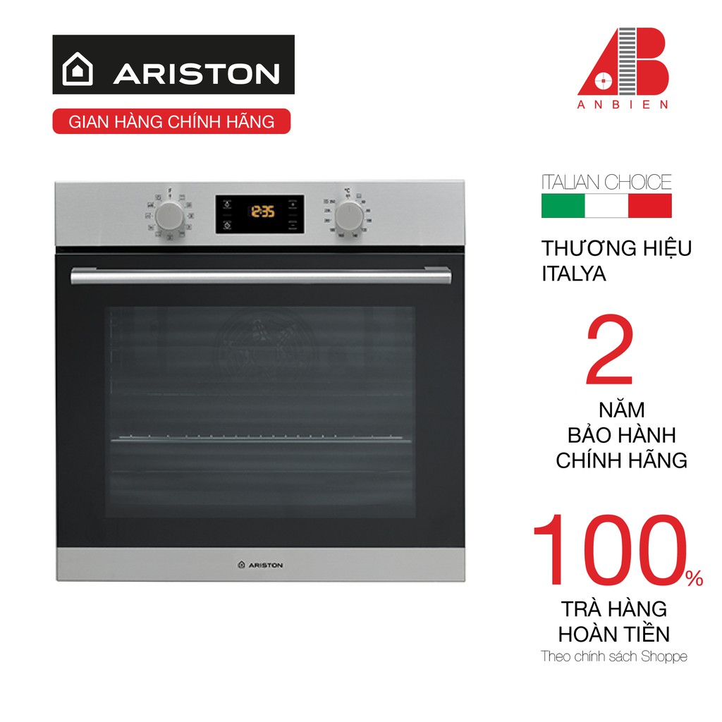 Lò Nướng Điện Lớn Chuyên Nghiệp  Âm Tủ, Đa Năng Ariston FA2 844 H IX A AUS Ariston 71L - Hàng chính hãng