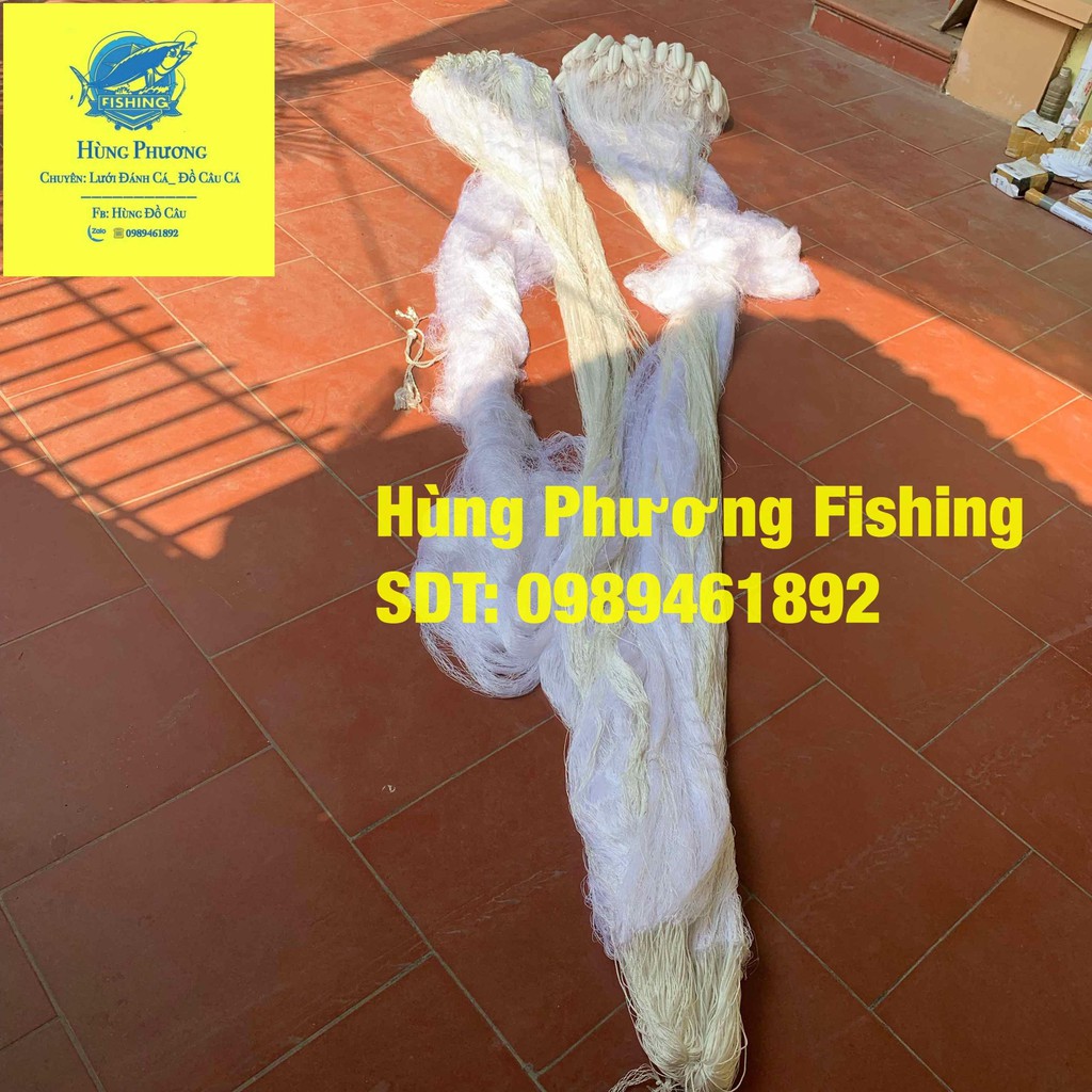 Lưới Cá Hùng Phương- Lưới dù sợi 3 cao 6m dài 99m đánh sông, hồ thủy điện