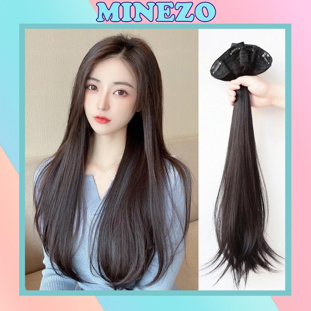 Tóc giả thẳng Minezo tóc kẹp giả 6 phím thẳng dài tự nhiên TG20