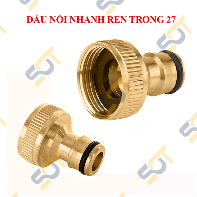 [KHỚP NỐI NHANH] Khớp nối nhanh ren trong 3/4 (25mm) lắp đặt đầu vòi nước phi 21-27mm