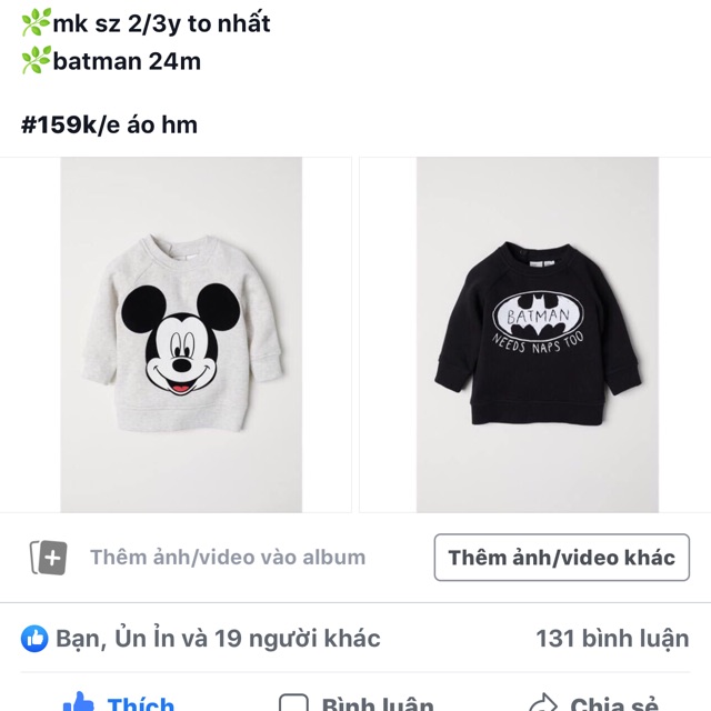 Áo hm bé trai