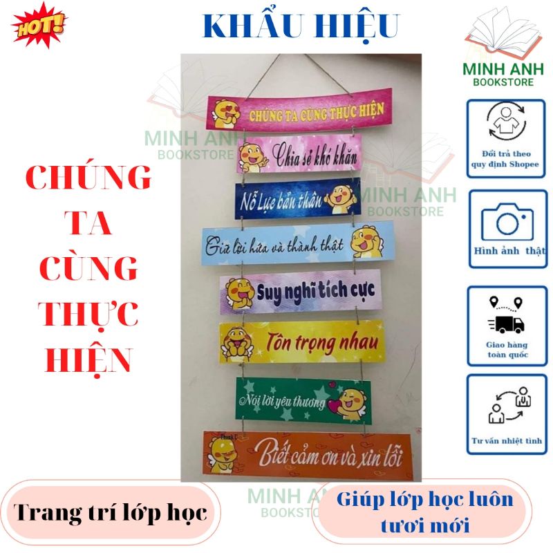 Bộ khẩu hiệu chúng ta cùng thực hiện trang trí lớp