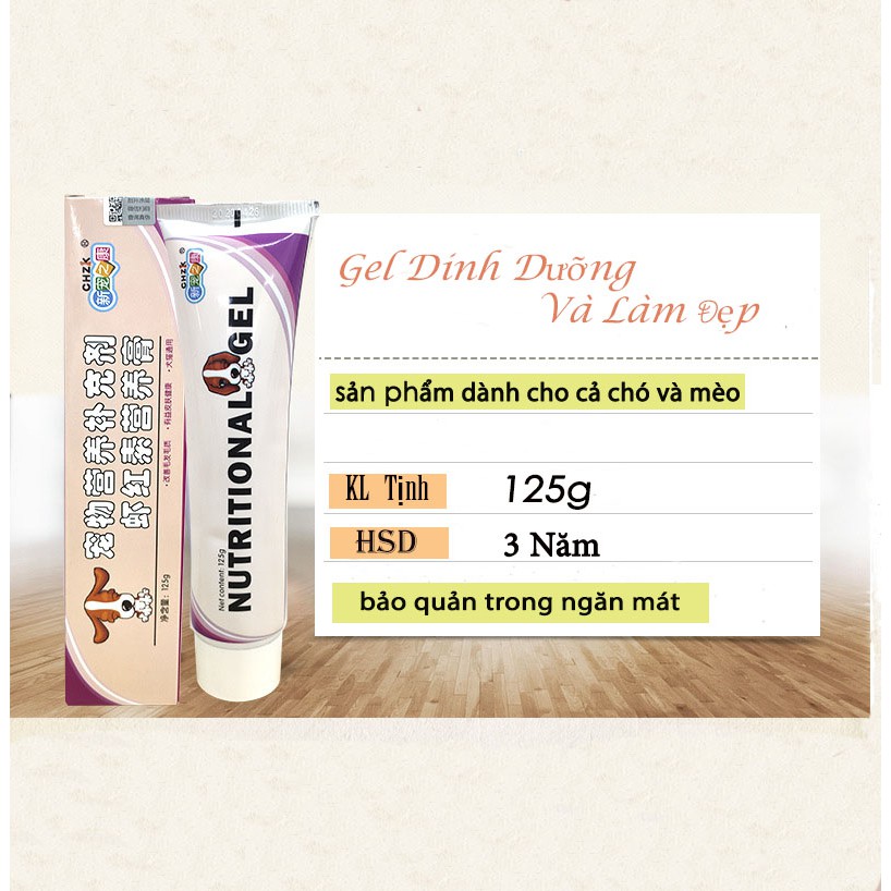 [Mua 3 GIẢM 5] Gel dinh dưỡng cho chó lông đỏ 120g bổ sung canxi, chất xơ, vitamin, khoáng chất HIPIPET