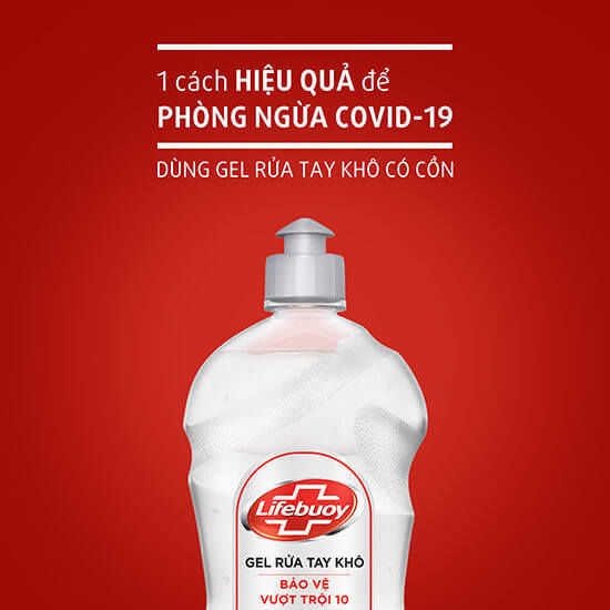 Gel rửa tay khô Lifebuoy Bảo vệ Vượt trội 500ml