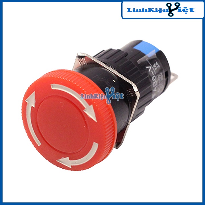Nút Dừng Khẩn Cấp 16mm LAY16-11ZS 250V 1A 3 Chân 2 Thường Mở 2 Thường Đóng