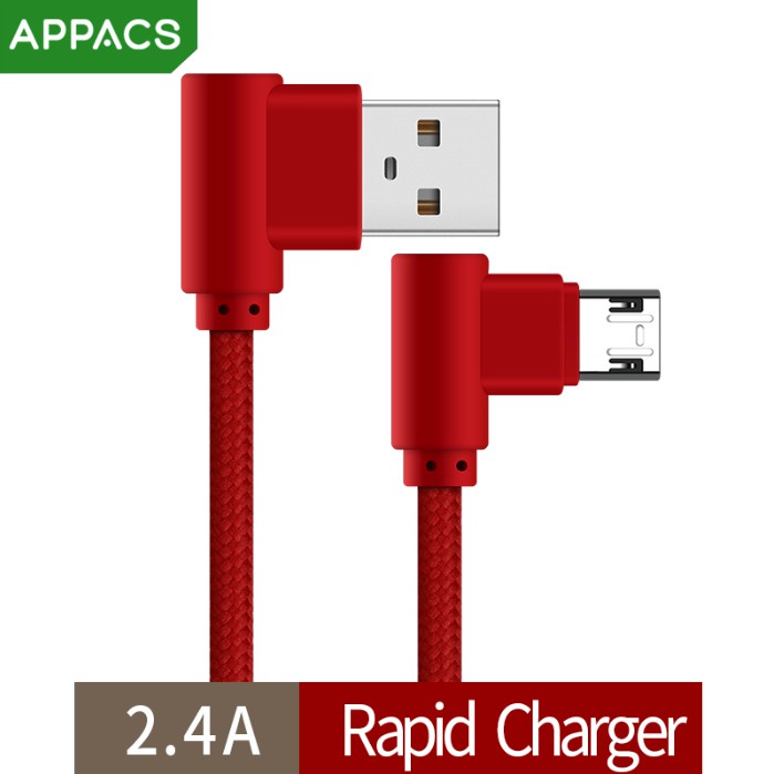 Cáp sạc nhanh APPACS MicroUSB dành cho điện thoại Samsung, Xiaomi, Oppo