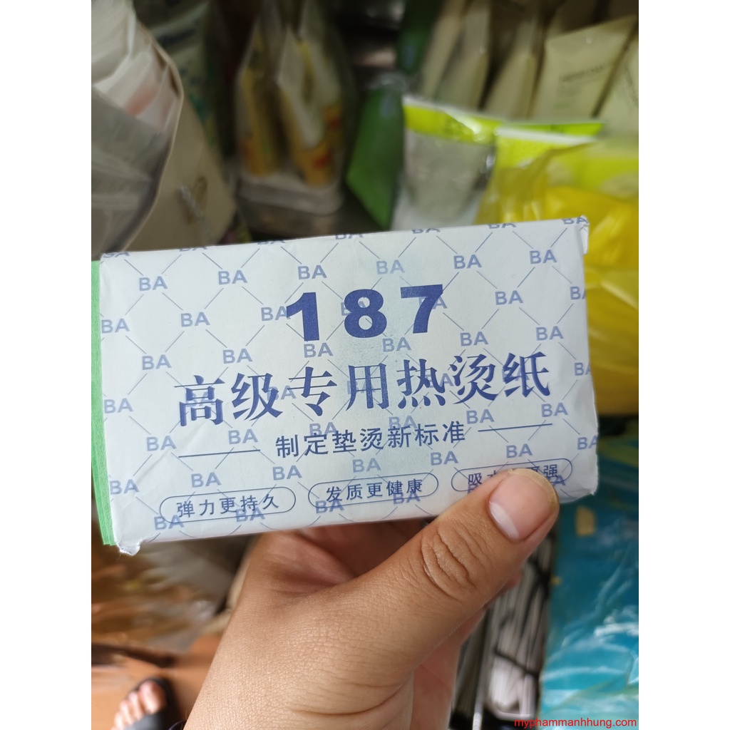 Giấy Uốn Nóng 187 Siêu Mỏng Siêu dai Siêu Nhẹ Không Bị Rách Dùng Nhiều Lần Không Bị Nặng Đầui Khi Uốn Tóc Bestmypham